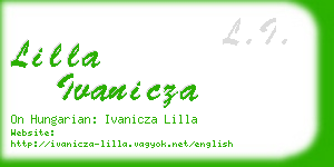 lilla ivanicza business card